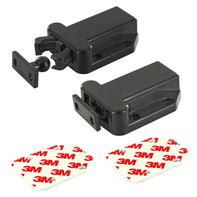 Junrbx Cabinet latches,Push Latch, Rebound self-Locking Device, with Automatic pop-up Function Cabinet Lock, Prevent The Door from Sliding, Convenient and Practical, Easy to Install. (2 Pack) - Image 1